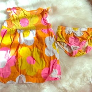 Pink & yellow floral dress